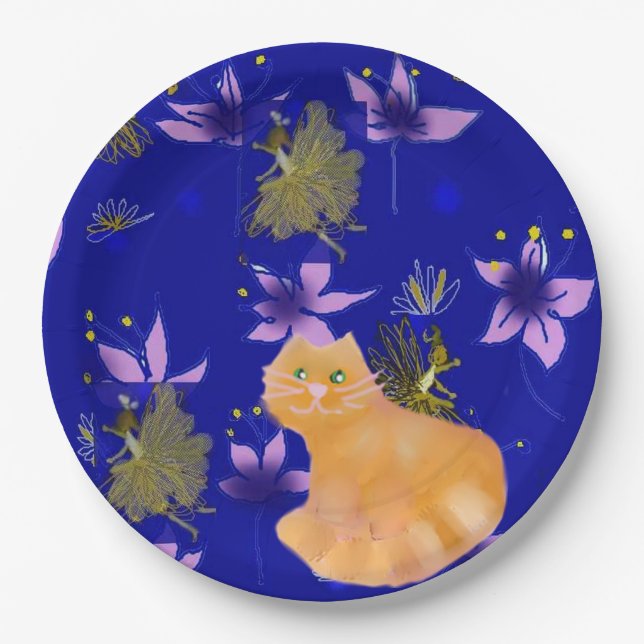 Plato De Papel Un lindo gato llamado Catool (Anverso)