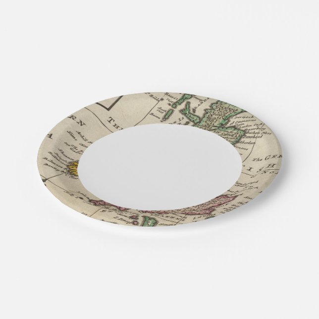 Plato De Papel Un mapa general de Gran Bretaña e Irlanda (Angular)
