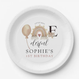 Plato De Papel Un maravilloso cumpleaños del Chica Arcoiris