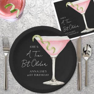 Plato De Papel Un Martini Un Poco Más Viejo Cumpleaños