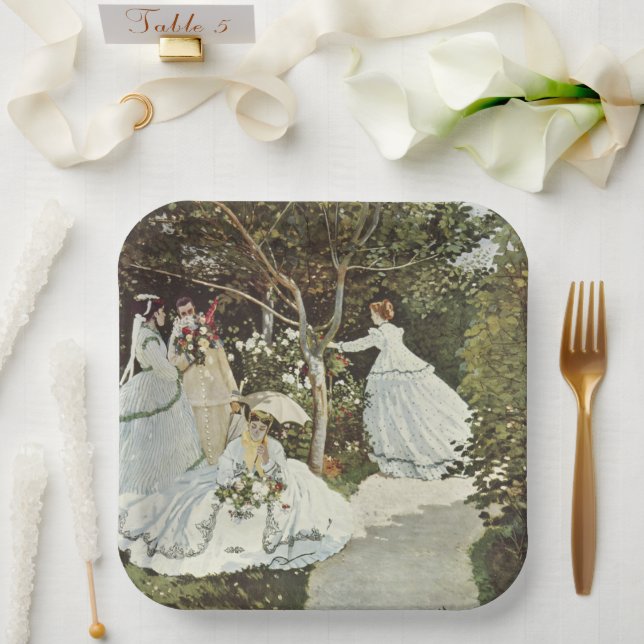 Plato De Papel Un molino de viento en Zaandam Claude Monet (Boda)