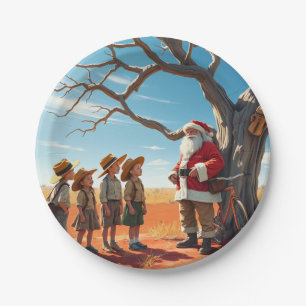 Plato De Papel UN NAVIDAD AUSSIE SANTA ~ Cute ~