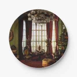 Plato De Papel Un Navidad victoriano - Placa de papel