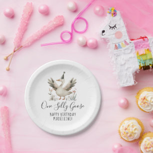 Plato De Papel Un niño de color de agua dulce de primer cumpleaño