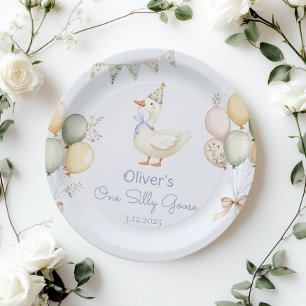 Plato De Papel Un niño groso y tonto primer cumpleaños