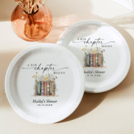 Plato De Papel Un Nuevo Capítulo Comienza, Fiesta de Bebé con Tem