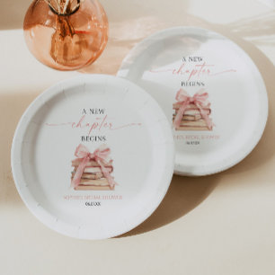 Plato De Papel Un Nuevo Capítulo Comienza Libros de Lazo Rosa Des