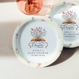 Plato De Papel Un nuevo capítulo inicia Baby Shower de los libros