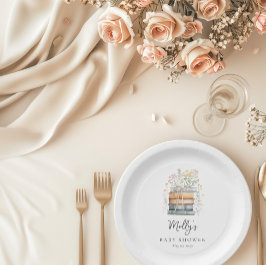 Plato De Papel Un nuevo capítulo inicia Baby Shower del libro de 