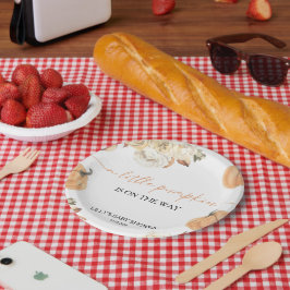 Plato De Papel Un pequeño Baby Shower de calabaza cae