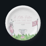 Plato De Papel Un pequeño Baby Shower de golf rosa Putter<br><div class="desc">¡Estos son unas pequeñas placas de papel Baby Shower de color rosa Putter!</div>