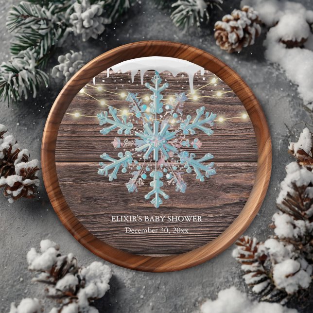 Plato De Papel Un pequeño Baby Shower de invierno rústico con cop (Subido por el creador)