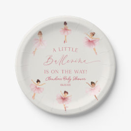 Plato De Papel Un pequeño ballet rosado Baby Shower