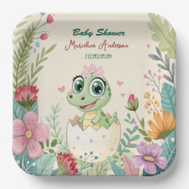 Plato De Papel un pequeño bonito de dinosaurios