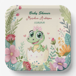 Plato De Papel un pequeño bonito de dinosaurios