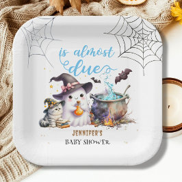 Plato De Papel ¡Un Pequeño Boo! Baby Shower de Boy Cute Halloween