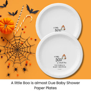 Plato De Papel Un pequeño Boo casi se debe a Baby Shower