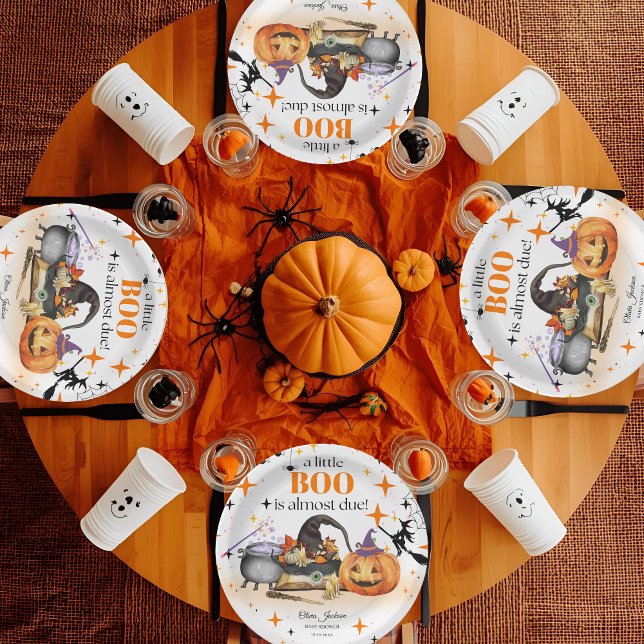 Plato De Papel un pequeño boo de ducha de bebé invitaciones a la  (Subido por el creador)