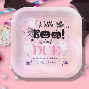 Plato De Papel Un pequeño Boo Halloween dulce fantasía Baby Showe