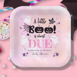 Plato De Papel Un pequeño Boo Halloween dulce fantasía Baby Showe