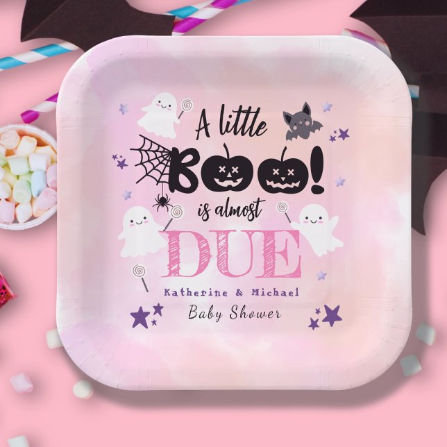 Plato De Papel Un pequeño Boo Halloween dulce fantasía Baby Showe (Subido por el creador)