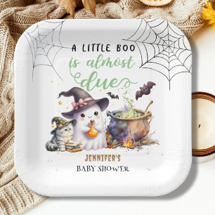 Plato De Papel ¡Un Pequeño Boo! Sexo neutral de Baby Shower de Ha