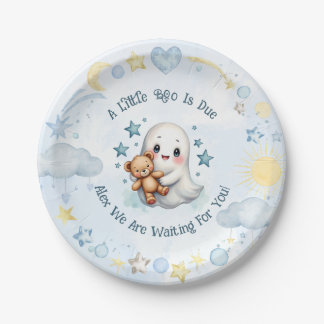 Plato De Papel Un Pequeño Bote Se Debe A Un Adorable Personalizad