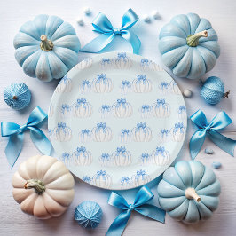Plato De Papel Un pequeño calabaza de barro de otoño Baby Shower