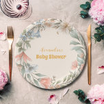 Plato De Papel Un pequeño Chica de flores silvestres en Baby Show<br><div class="desc">Celebra la floración de tu flor silvestre con nuestras placas de papel Baby Shower "Un pequeño Chica de flores silvestres". Decorados con delicados ilustraciones de flores silvestres, estos encantadores platos le dan un toque de belleza natural a su celebración. Diseñadas a partir de material de papel duradero, nuestras placas ofrecen...</div>