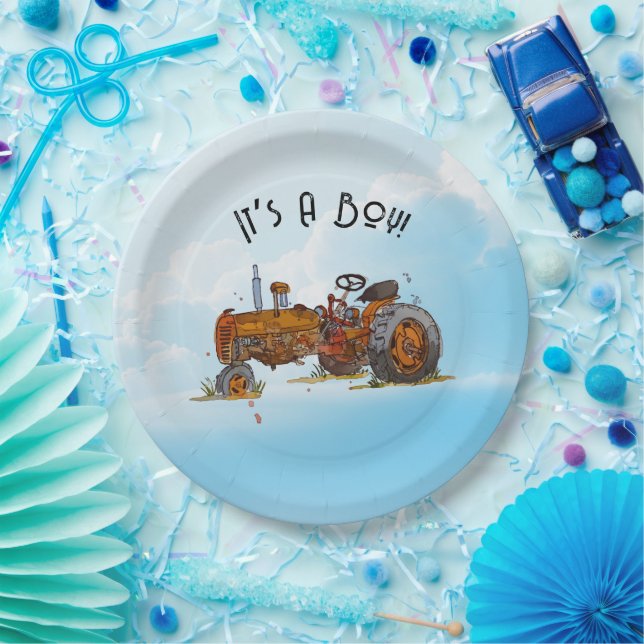 Plato De Papel Un Pequeño Conductor Está En Camino (Fiesta)