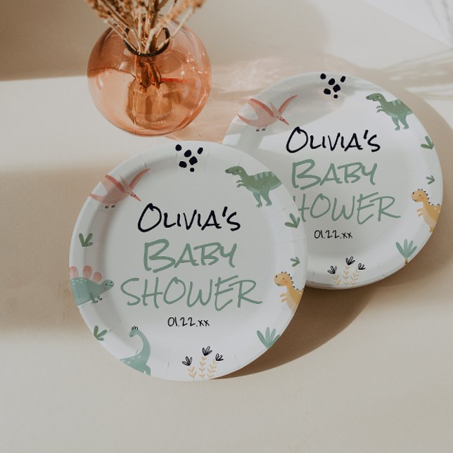 Plato De Papel Un pequeño Dino en el camino de los dinosaurios Ba (Subido por el creador)