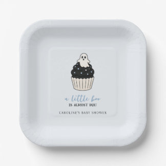 Plato De Papel Un pequeño fantasma Dulce Halloween Baby Shower Fa
