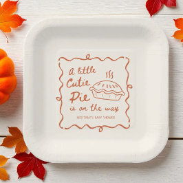 Plato De Papel Un pequeño favor de Baby Shower de Pie