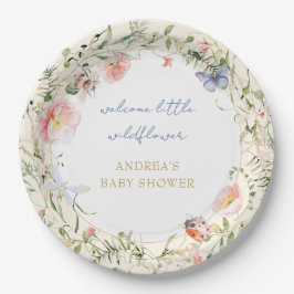 Plato De Papel Un Pequeño Flor Silvestre Está En Camino De Baby S