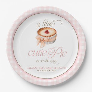 Plato De Papel Un pequeño pastelito personalizado para baby showe