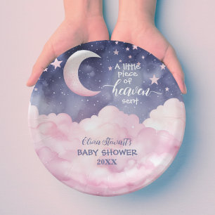 Plato De Papel Un pequeño pedazo de celestial enviado a Baby Show