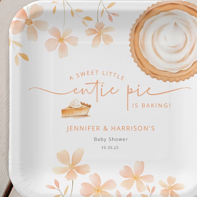 Plato De Papel Un Pequeño Pie Córtico | Baby Shower (Subido por el creador)