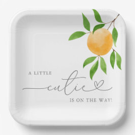 Plato De Papel Un poco cursi Baby Shower moderno