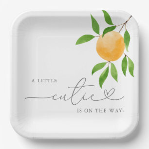 Plato De Papel Un poco cursi Baby Shower moderno