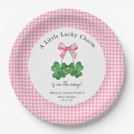 Plato De Papel Un poco de encanto Shamrock Baby Shower