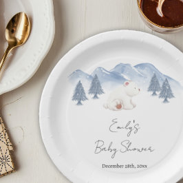 Plato De Papel Un poco de género neutro en invierno con un Baby S