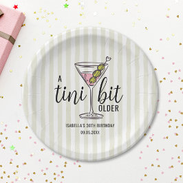 Plato De Papel Un Poco Más Viejo Cóctel de Cumpleaños de Pink Mar
