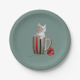 Plato De Papel Un regalo para los amantes de la mascota de gato