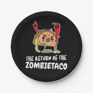 Plato De Papel un taco zombie