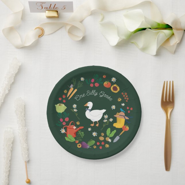 Plato De Papel Un tema del Jardín de un granjero de una mugre ver (Boda)