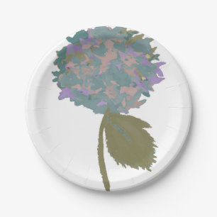Plato De Papel Un toque de crisantemo morado