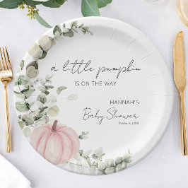 Plato De Papel Una calabaza pequeña está en el camino a Baby Show