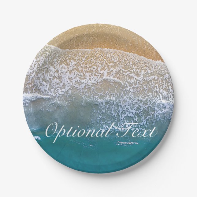 Plato De Papel Una con la playa (Anverso)