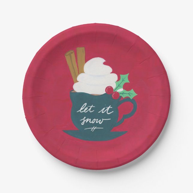 Plato De Papel Una copa de Let It Snow (Anverso)