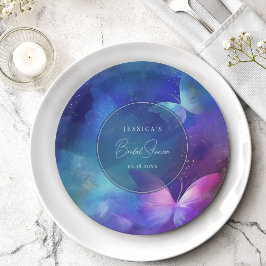 Plato De Papel Una ducha de novias de Butterflies
